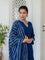Sanaa Indigo Block Printed Modal Silk Dupatta