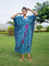 Siyahi Indigo Hand Printed Cotton Kaftan