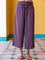 Solid Purple Viscose Palazzo Pants