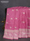 Banarasi semi katan saree pastel pink with lion zari woven buttas and rich zari woven butta border