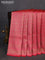 Banarasi semi katan saree pink with allover thread & zari woven brocade pattern and woven border