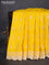 Banarasi silk saree yellow with allover zari woven butta weaves and gotapatti work border