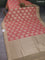 Banarasi tissue silk cotton saree red shade and grey shade with zari woven buttas and woven border