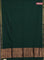 Bengal soft cotton saree green and maroon with plain body and zari woven border