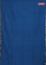 Bengal soft cotton saree cs blue and blue with plain body and zari woven border