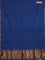 Bengal soft cotton saree cs blue and yellow with plain body and zari woven border