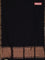 Bengal soft cotton saree black and maroon with plain body and zari woven border