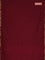Bengal soft cotton saree maroon and blue with plain body and zari woven border