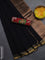 Bengal soft cotton saree black and maroon with plain body and zari woven border