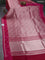 Banarasi katan silk saree pink with allover zari woven brocade weaves and zari woven butta border