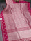 Banarasi katan silk saree pink with allover zari woven brocade weaves and zari woven butta border