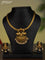 Antique attigai necklace lakshmi pendant with kemp stones and pearl hangings