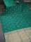 Banarasi katan silk saree green with zari woven buttas in borderless style