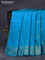 Banarasi katan silk saree light blue with zari woven buttas and zari woven border