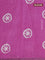 Batik cotton saree mild purple with allover sequin work & batik butta prints and printed lace work border