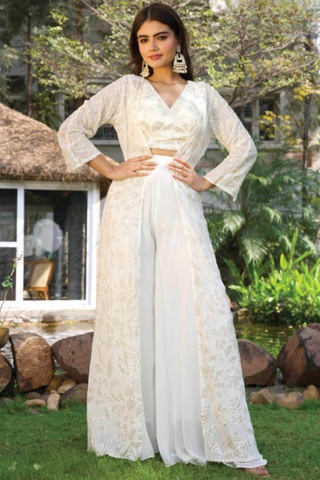 Ivory Indowestern With Jacket