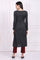 Grey Embroidered A-Line Acrylic Winter Kurta