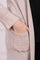 Beige Solid Trench Rayon Jacket