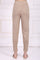Beige Solid Acrylic Winter Legging