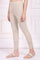 Beige Solid Acrylic Winter Legging