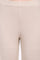 Beige Solid Acrylic Winter Legging