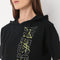 Hoodie Cropped Athleisure Tee Graphic With Front T-Shirt