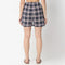Checkered Above Knee Mid Rise Lounge Shorts