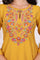 Yellow Embroidered Flared Kurta