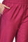 Magenta Embroidered Jacquard A-Line Kurta with Straight Pant and Dupatta Set