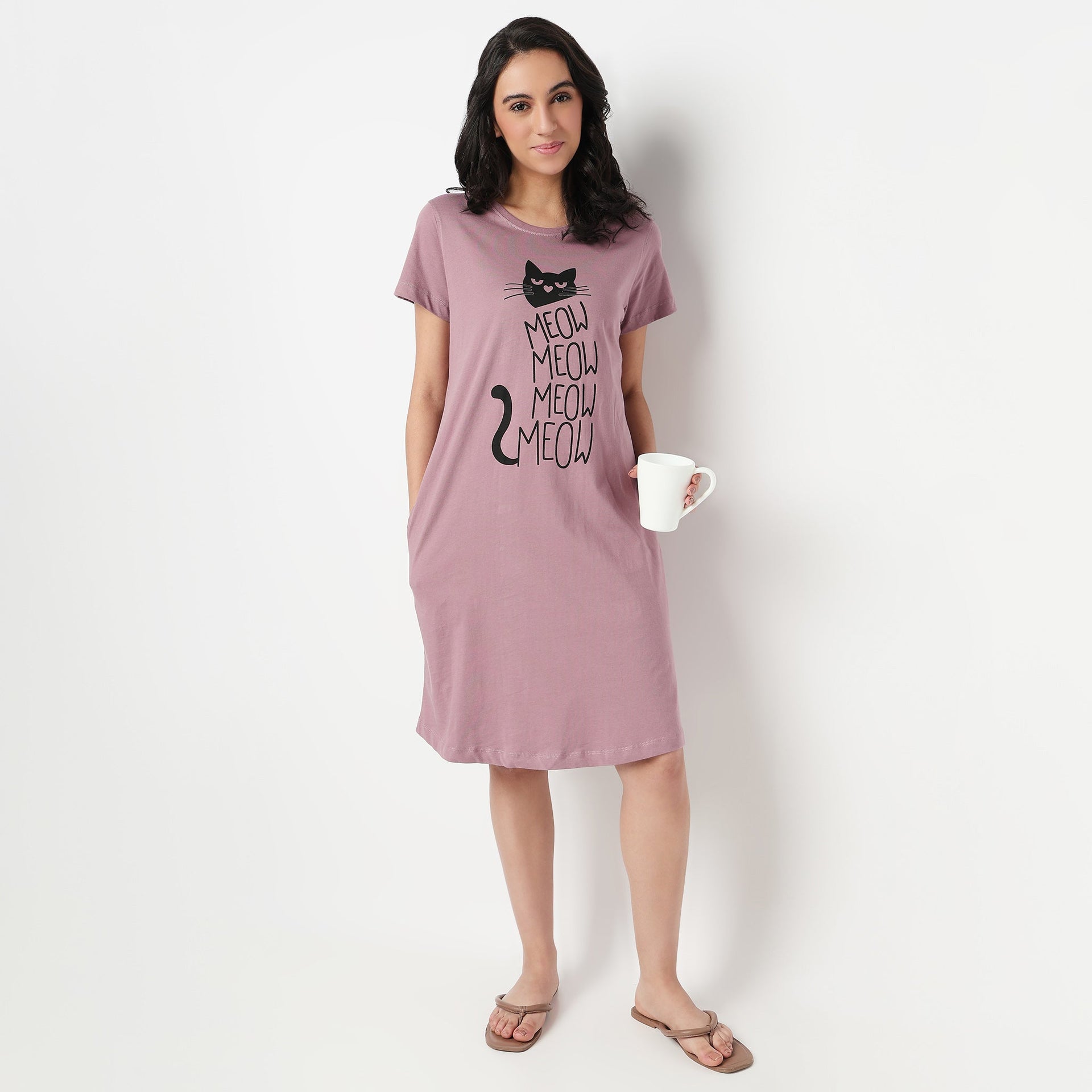 Cotton Printed Short Gown