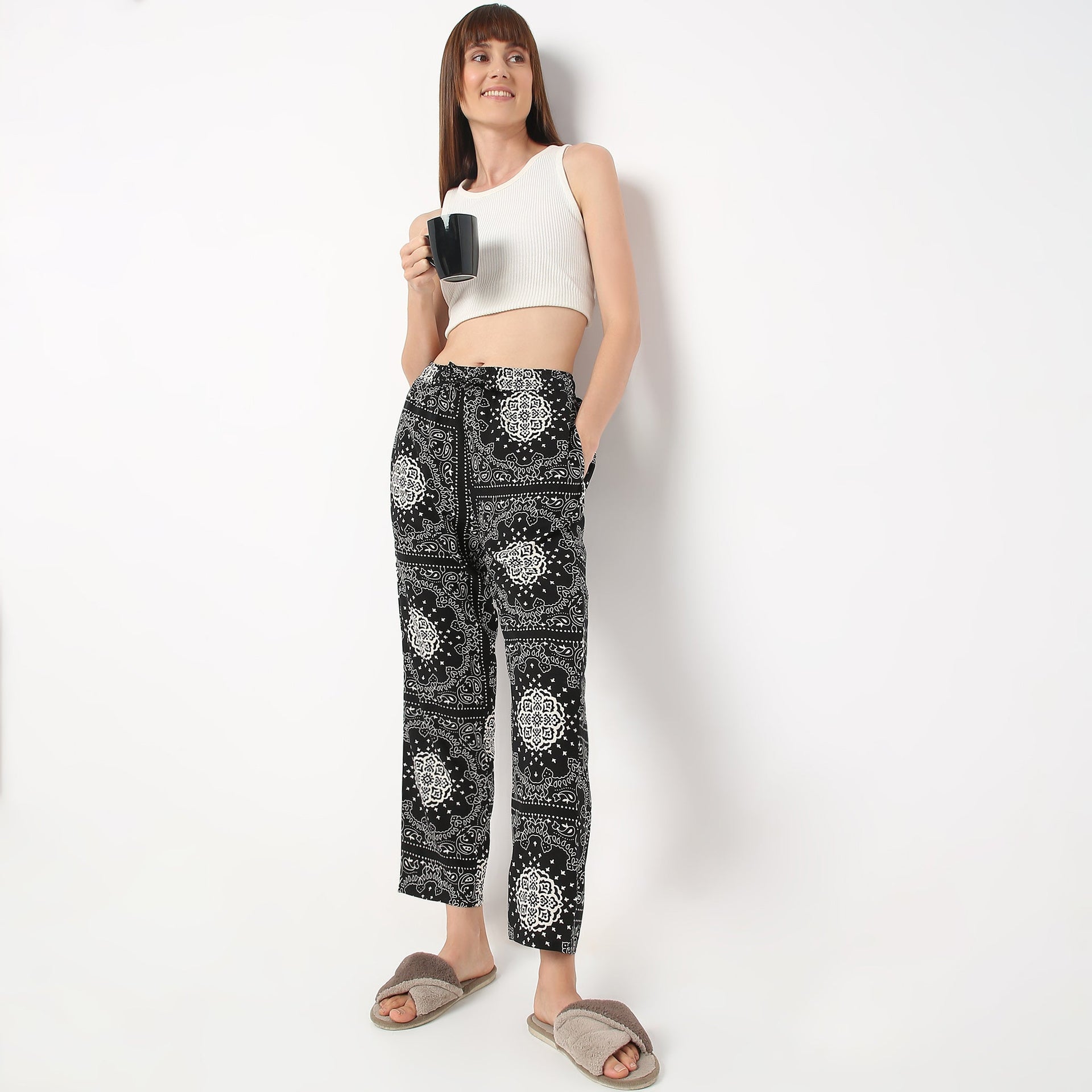 Ankle Length Woven Printed Lounge Palazzo