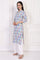Blue Paisley Printed Straight Rayon Kurta