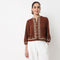 Embroidered Round Neck Top