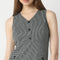 Above Knee V-Neck Sleeveless with Houndstooth Pattern Dress