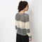 Cotton Striped Flat Knit Sweater