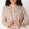 Betty Checkered Hoodie Style Cropped Shirt