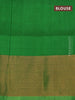 Pure uppada silk saree dual shade of greenish blue and green with floral jamdhani buttas and zari woven border