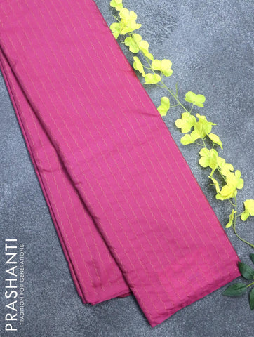 Arani semi silk saree pink with allover copper zari weaves in borderless style