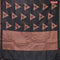 Banarasi cotton saree black with copper zari woven buttas and piping border