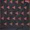 Banarasi cotton saree black with copper zari woven geometric buttas and piping border