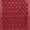 Banarasi cotton saree maroon with copper zari woven buttas and copper zari woven border