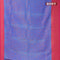 Banarasi semi silk saree blue and pink with allover zari weaves and zari woven border