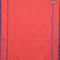 Bengal soft cotton saree red shade and blue with thread woven buttas and simple border