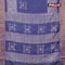 Bhagalpuri saree blue with geometric butta prints and zari woven border