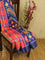 Bhagalpuri saree pink and blue with allover ikat prints and simple zari border - TFR5898