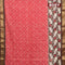 Bhagalpuri saree red and brown with allover bandhani prints and long pichwai printed zari woven border