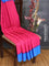 Brasso saree pink and blue with allover weaves