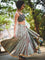 Dhoop chav teal and pink Raw silk skirt