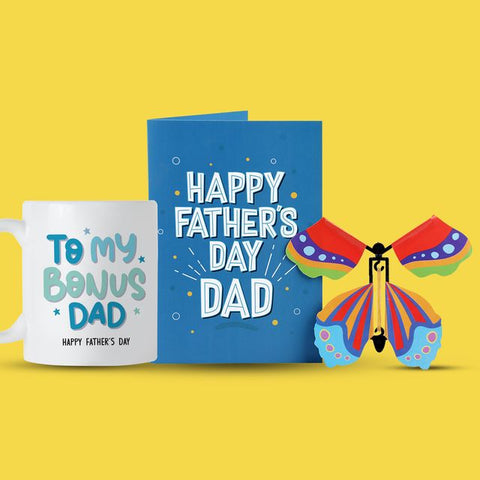 Butterfly card & Father in law mug Combo