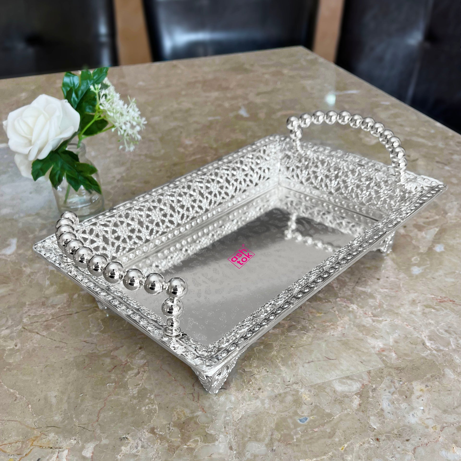 German Silver Gift Item, Fancy Tray for marriage decoration